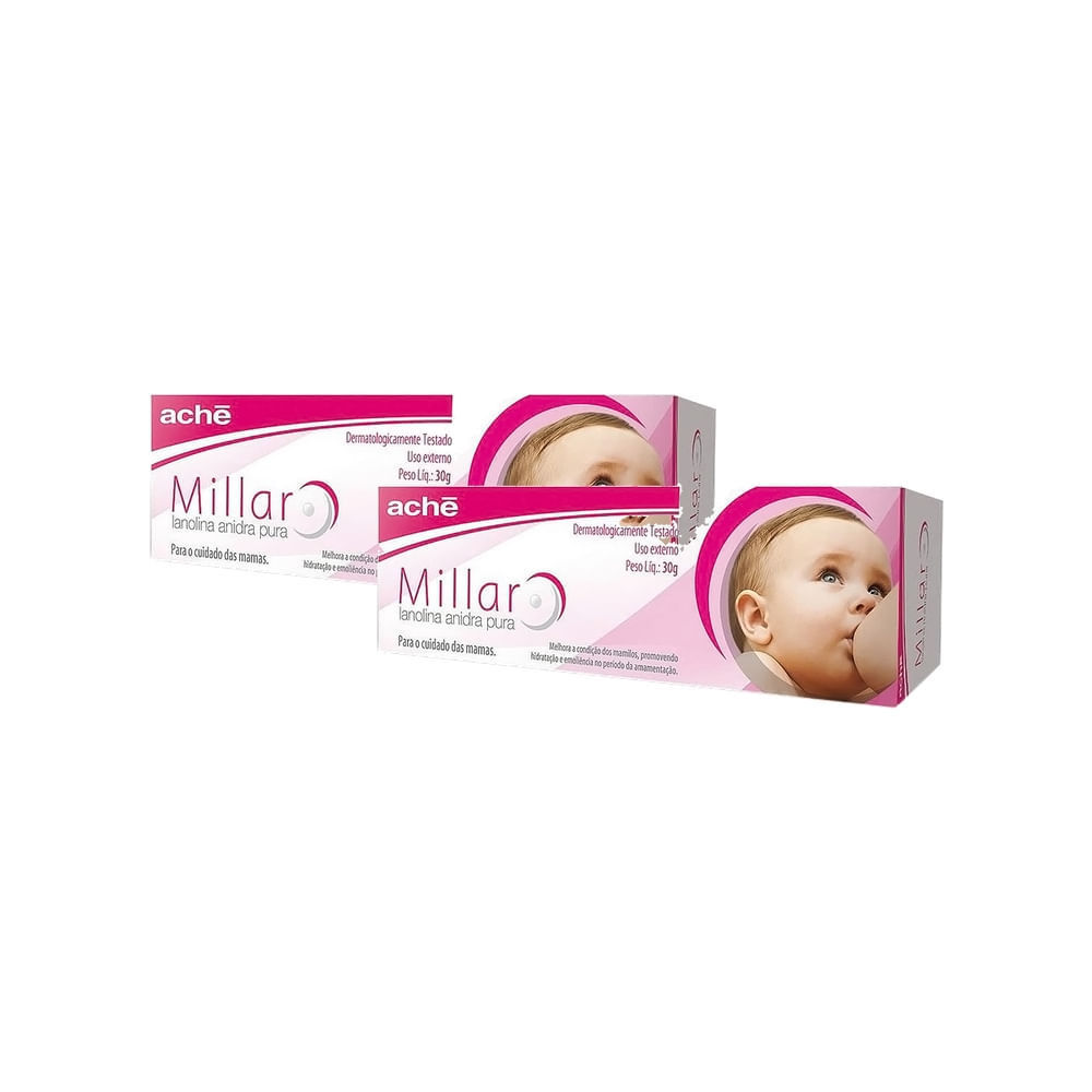 Kit 2 Millar Creme Hidratante para Seios Pomada com 30g