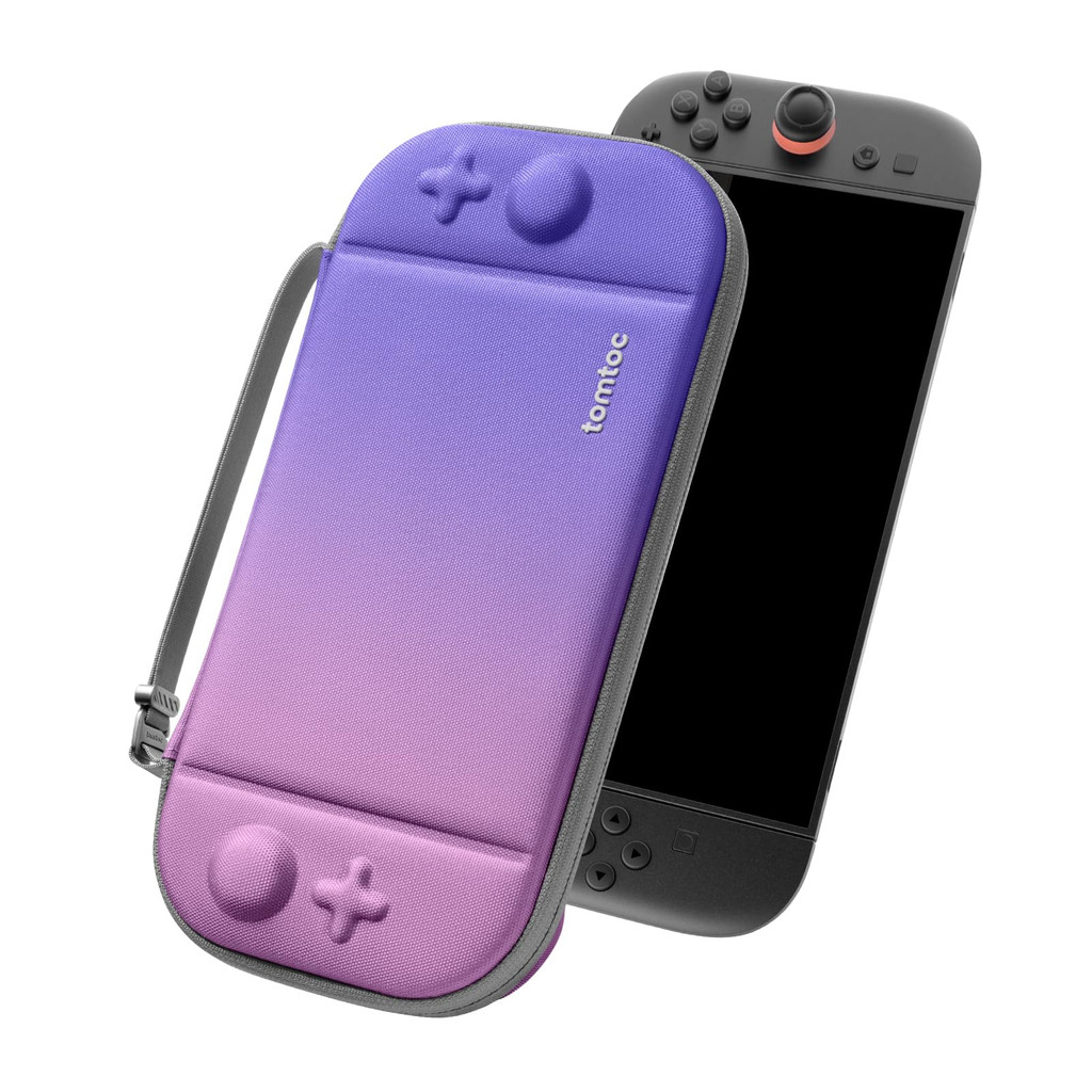 Capa rígida tomtoc para Nintendo Switch 2, modelo 2025, slim, portátil, resistente a impactos, com espaço para 12 cartõ