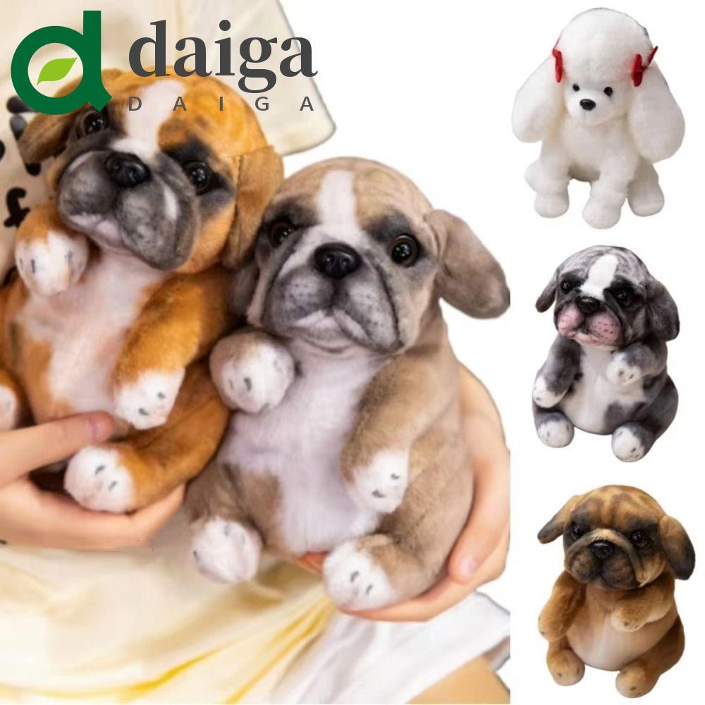 DAIGA Poodle Pug Recheado , Brinquedos De Pelúcia De Filhote De Cachorro De Simulação Realista , Boneca Animais Semelhan
