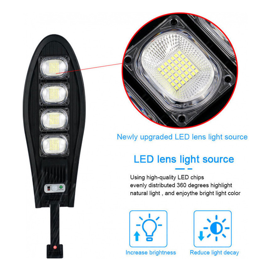 Holofote Solar Refletor Com Controle Remoto 800w Ip65 Luminária Refletor Luz Solar LED Para Jardim Externa