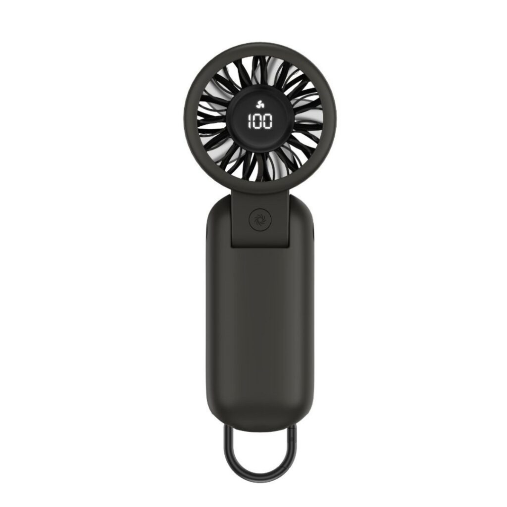 VENTILADOR PORTATIL DE MAO PRETO GEONAV 5 VELOCIDADES
