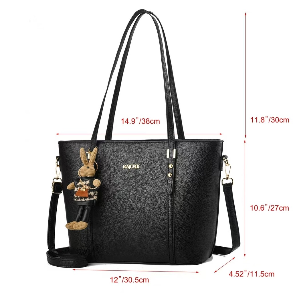 Bolsa Tote Para Mulheres - Grande Capacidade,Bolsa De Ombro E Transversal Com Alça Ajustável Com Chaveiro