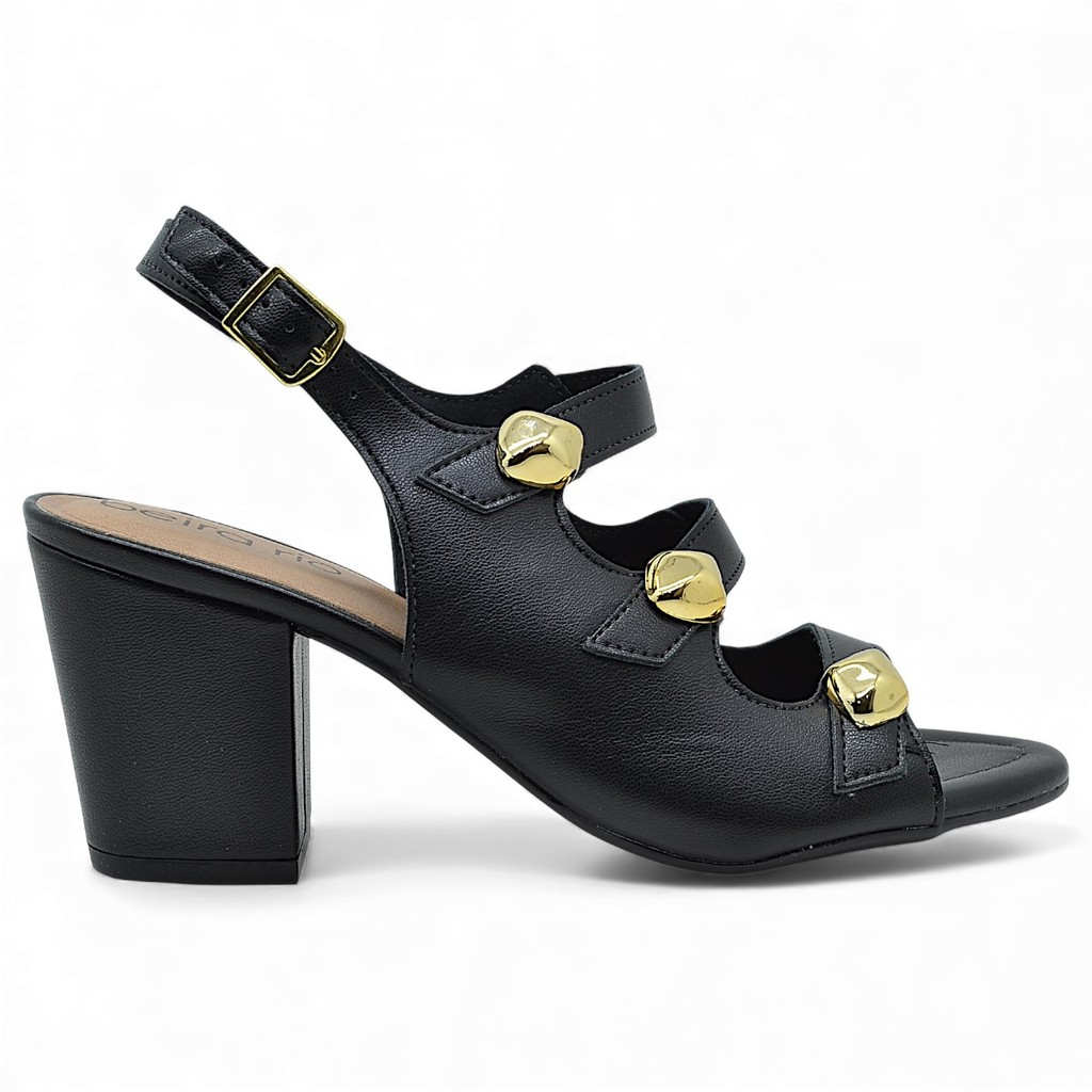 Sandalia Beira Rio Feminina Salto Bloco Conforto Macia Tiras Original em Oferta na Shopee