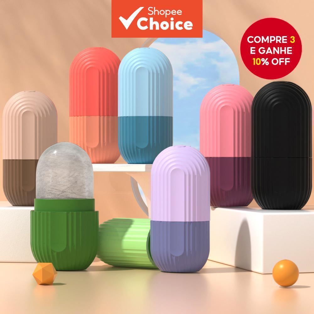 Rolo Facial De Gelo De 1 Unidade Para Contorno De Massageador De Inchaço , Reutilizável E À Prova De Vazamentos