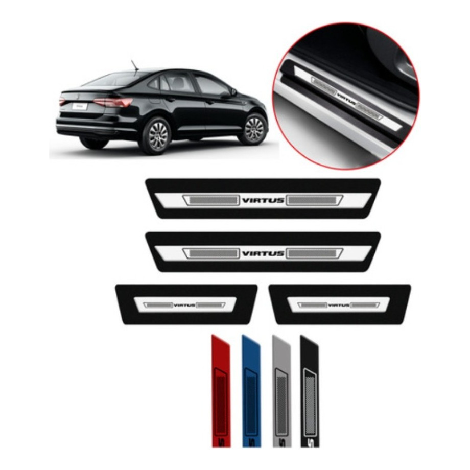 Soleira Pintada Cor Prata Sirius Volkswagen Virtus