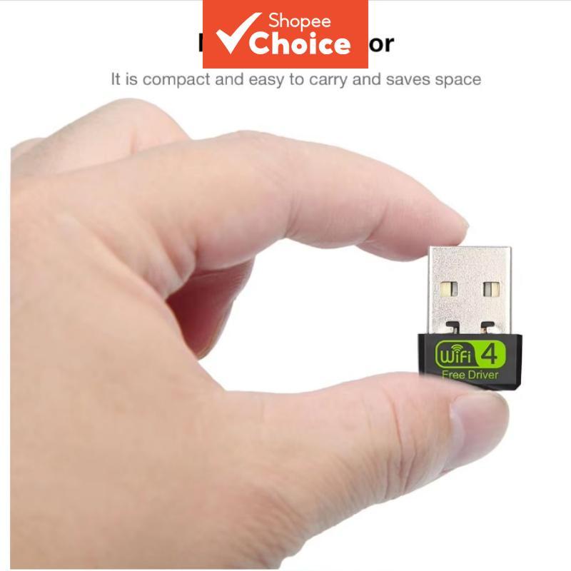Adaptador Mini USB WiFi 150Mbps Antena 2.4G Placa de Rede Sem Fio Sem Necessidade de Driver para PC Laptop