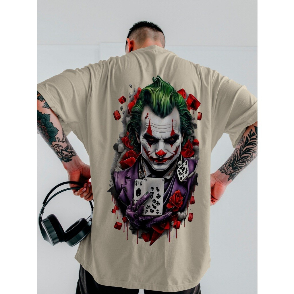 [Camiseta Premium em Algodão Puro]GXG Camisa Camiseta Oversized Streetwear Coringa-Arlequina-unissex DTF Ref-3354
