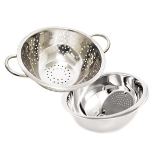 Escorredor de Massa + Lava Arroz Inox lindas peças para a sua cozinha e presente em Oferta na Shopee