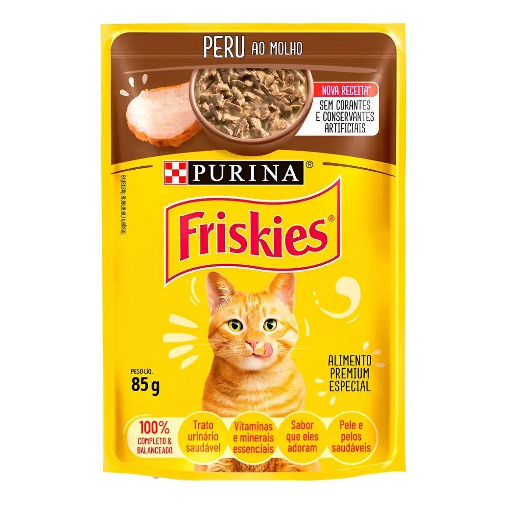Sachê Purina Friskies Peru ao Molho Gatos Adultos 85g