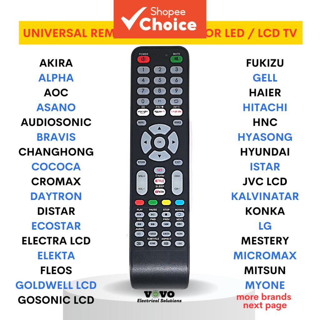 Controle Remoto RM-L1210 Pro Novo para TVs LCD LED Smart da Sharp, Hisense, Skyworth, Haier e Panasonic.