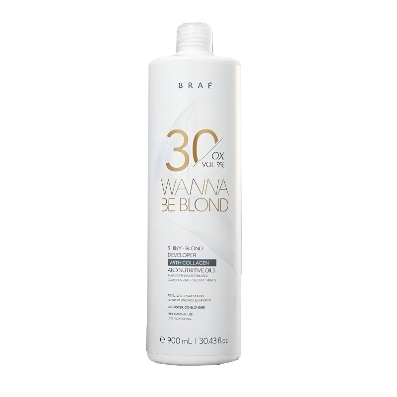Água Oxigenada Wanna Be Blond 30 Vol 900ml Braé