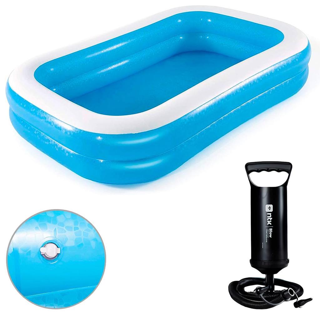 Piscina Inflável 778 Litros + Inflador Bomba de Ar Manual em Oferta na Shopee