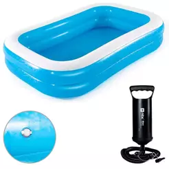 Piscina Inflável 778 Litros + Inflador Bomba de Ar Manual