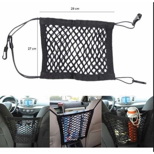 Rede Porta Treco Organizador Universal Multiuso Carro Bancos/64 em Oferta na Shopee