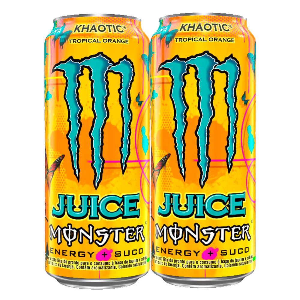 Kit 2 Energético Monster Khaotic Juice com 473ml