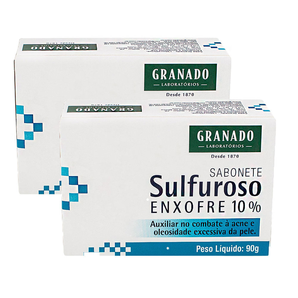 Kit 2 Sabonete Granado Sulfuroso Enxofre 10% com 90g em Oferta na Shopee