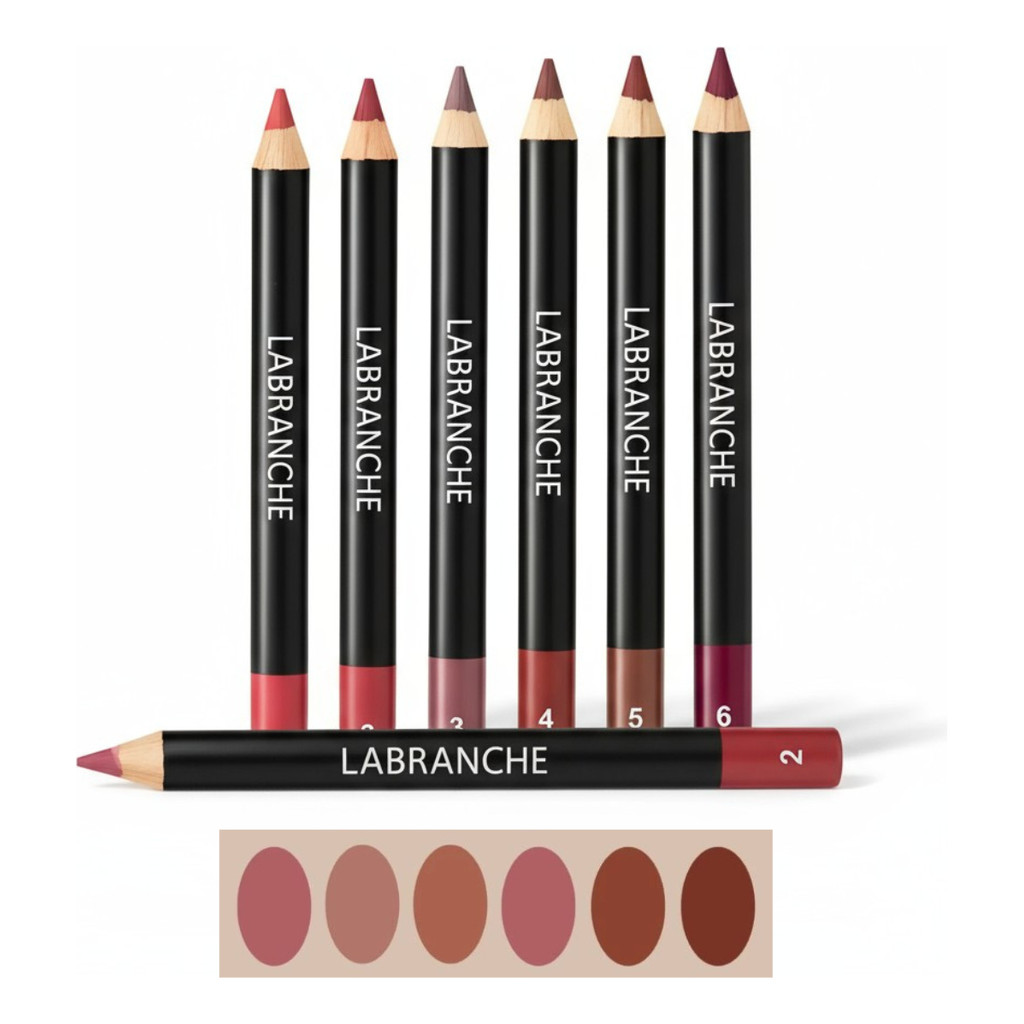 Kit 6 Lápis Labial Delineador Profissional Para Maquiagem La1102