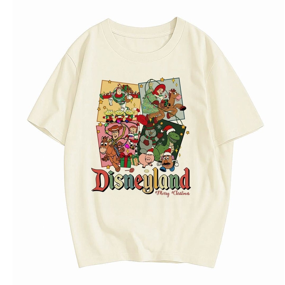 Camiseta Disneyland Natal Toy Story - [Exclusiva Premium] Blusa estampada divertida personagens presente divertido