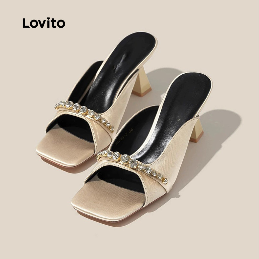 Lovito Saltos Elegantes com Diamantes Relâmpago para mulheres LFA97141 em Oferta na Shopee