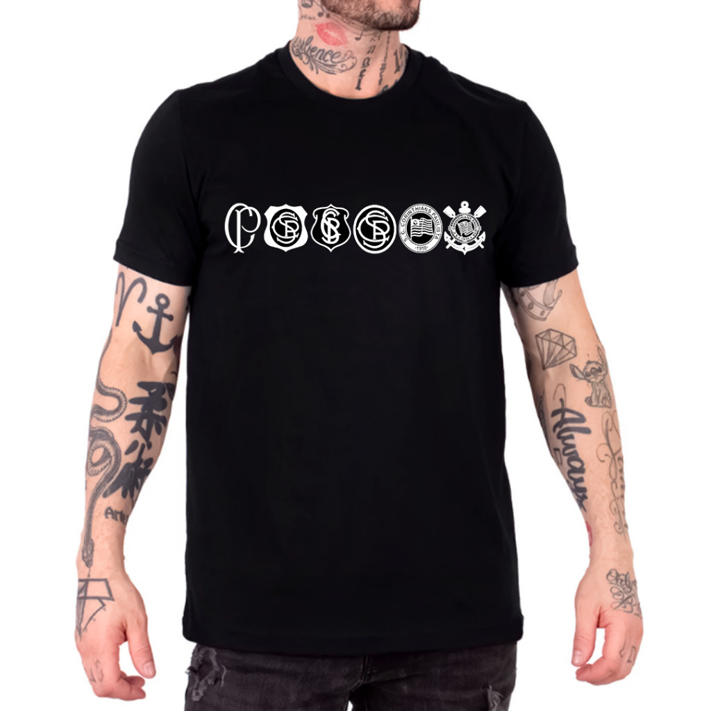 Camisa Camiseta Corinthians Escudos 1910 Gaviões Da Fiel lançamento 2025