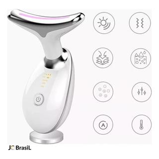 Aparelho Tratamento Facial Led Terapia 3 Cores Lift Fototerapia Massageador Rosto Estética Jobrasil