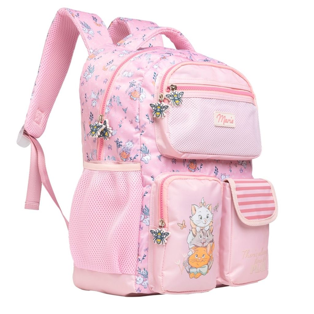 Mochila De Costas Escolar 17 Gatinha Marie Tween Rosa Pink