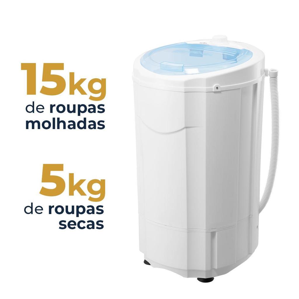 Detalhes do Centrifuga Roupas 15Kg Britânia Cesto Extragrande Inox BCR15B