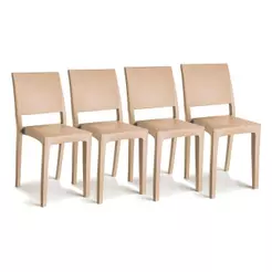 Cadeira Sala de Jantar Hydra Plus UZ4002 PP Kit 4 Un Capuccino - Kappesberg