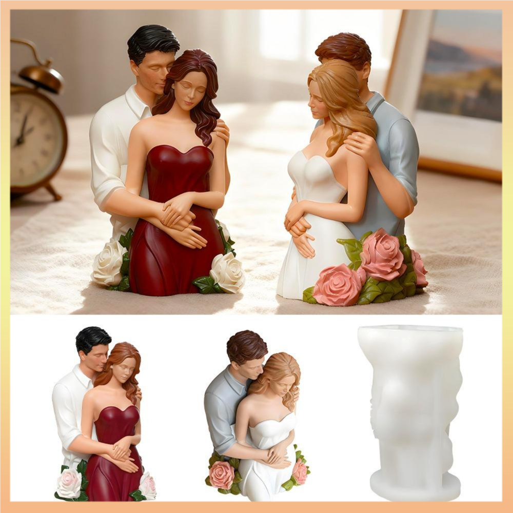 Molde De Vela De Casal 3d Personalizado , Fácil De Desmoldar , Faça Você Mesmo , Aromaterapia , Silicone De Alta Qualida