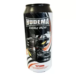 Energético Hudema Energy Drink 473 ml Edição Limitada Lata Black White 2 Opalas