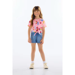 Blusa Infantil Feminino em Cotton Quimby