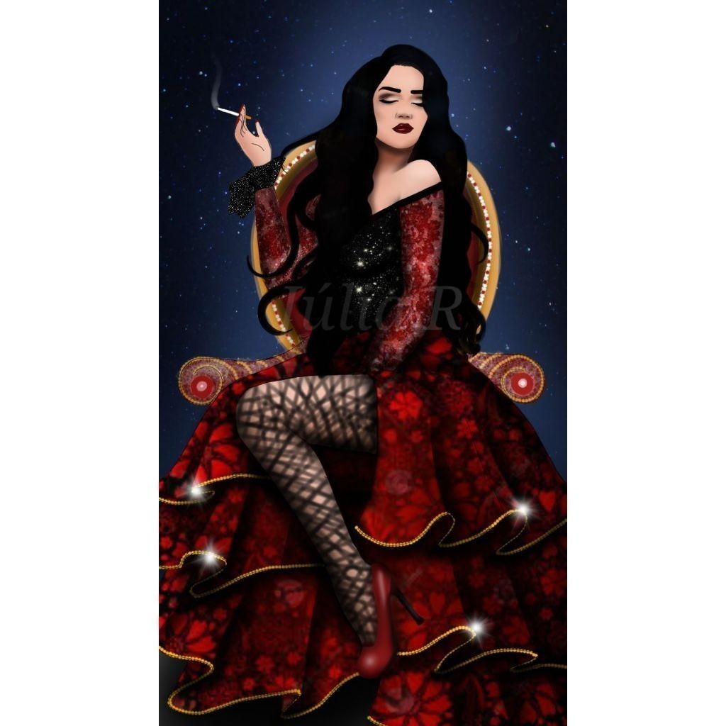 Quadro Decorativo Placa MDF Pombagira Rainha do Cabaré, Rainha das Sete Encruzilhadas, Maria Padilha,Sete Catacumbas, Po