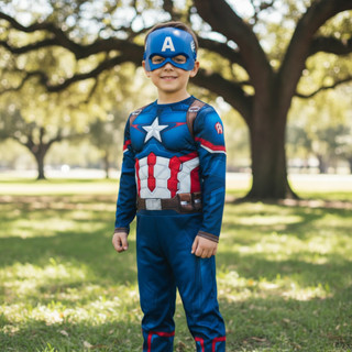 Fantasia Do Capitão América Infantil Vingadores Longa Muscul em Oferta na Shopee