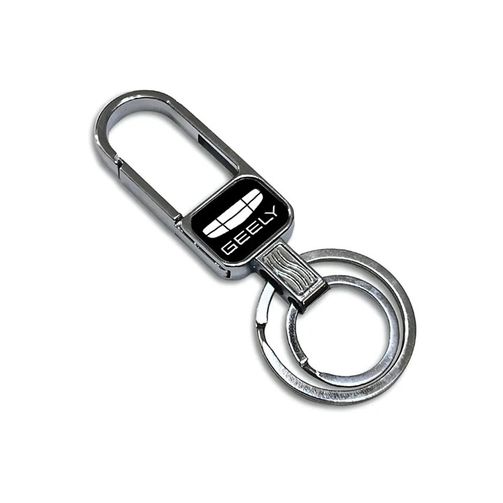 Chaveiro Para GEELY Metálico Mosquetão LUXO - V