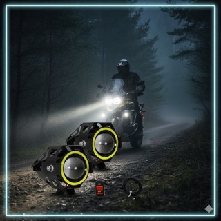 Kit Par Farol de Milha Mini LED U5 Auxiliar 10W IP67 1098 Lumens Olho de Anjo para Moto 12-80V Iluminação Potente