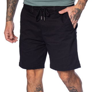 Bermuda Masculina Broken Rules Sarja Reta Preta em Oferta na Shopee