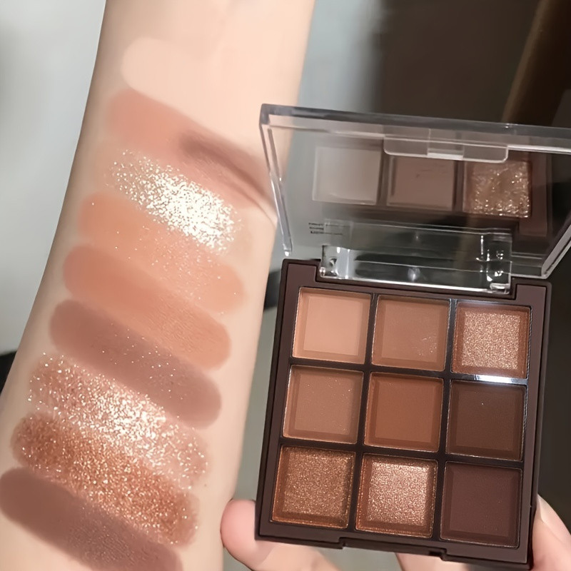 2024 Mocha Chocolate 9 Cores Paleta De Sombras Fosco Perolado Glitter Acabamento Maquiagem De Olho De em Oferta na Shopee