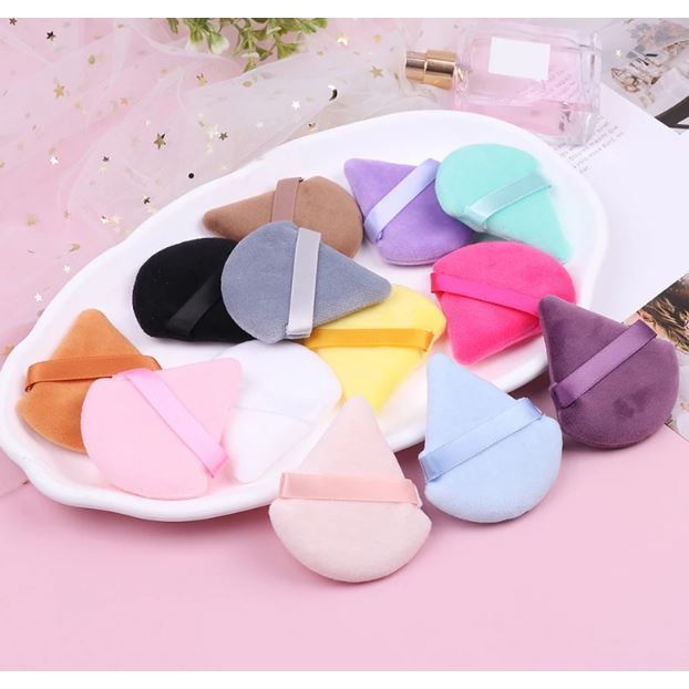 Kit 2 Kit 4 Kit 6 Esponja puff para maquiagem pó triangular almofada