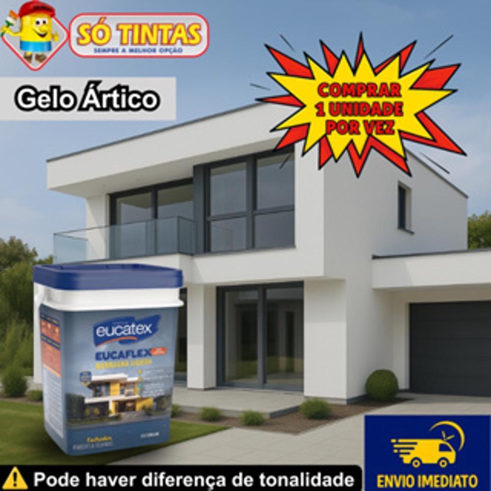 Borracha Líquida Impermeabilizante Gelo Ártico Eucatex 20kg Tinta Emborrachada Parede Intern Externa em Oferta na Shopee