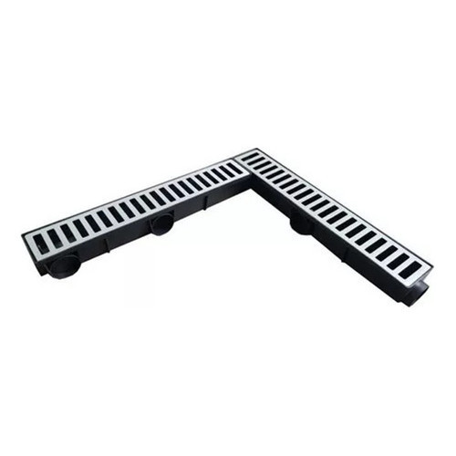 Ralo Linear 8x100cm Grelha Alumínio + Coletor (2 Peças 50cm) em Oferta na Shopee