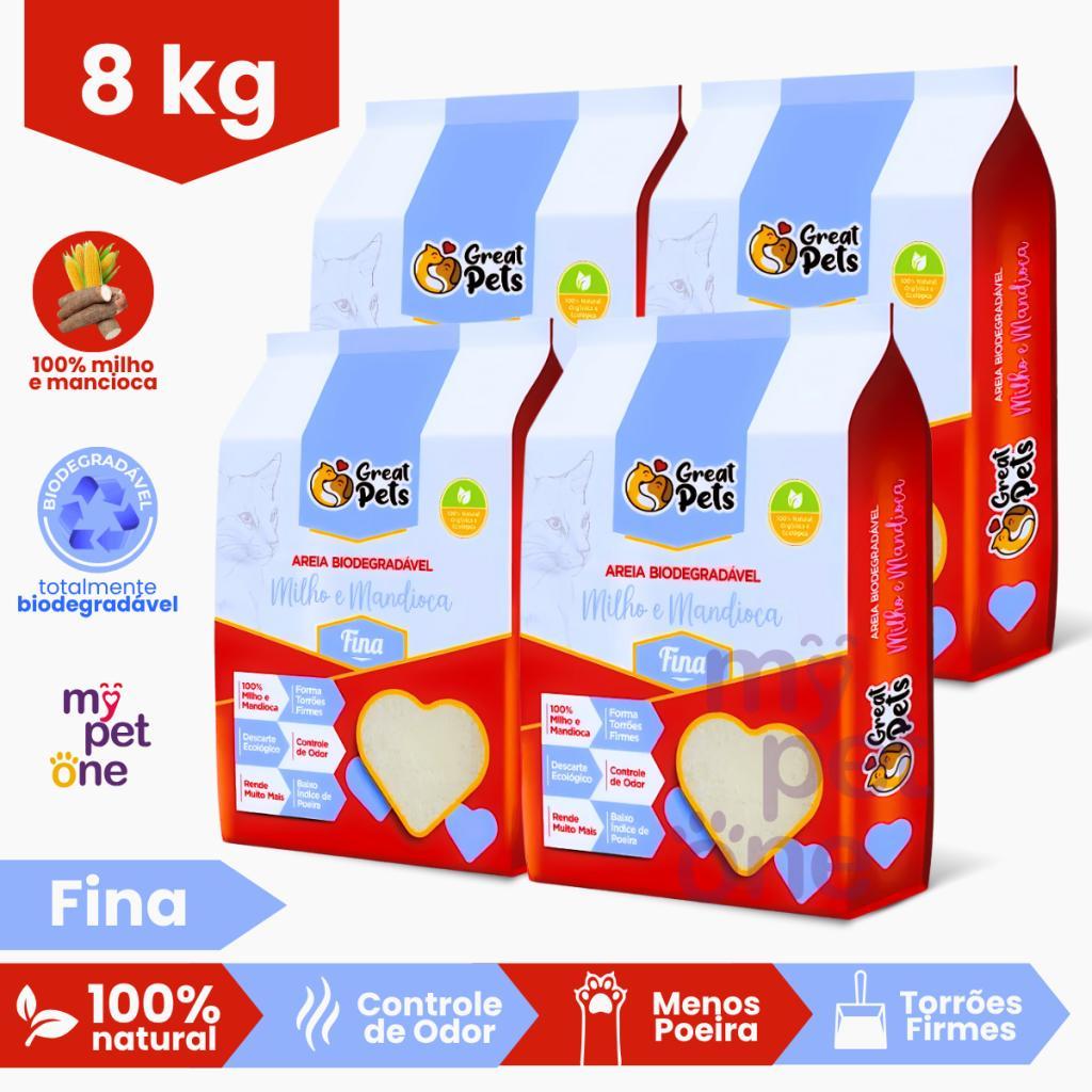 Areia Great Pets para Gatos Biodegradável Fina - 2Kg a 8Kg em Oferta na Shopee