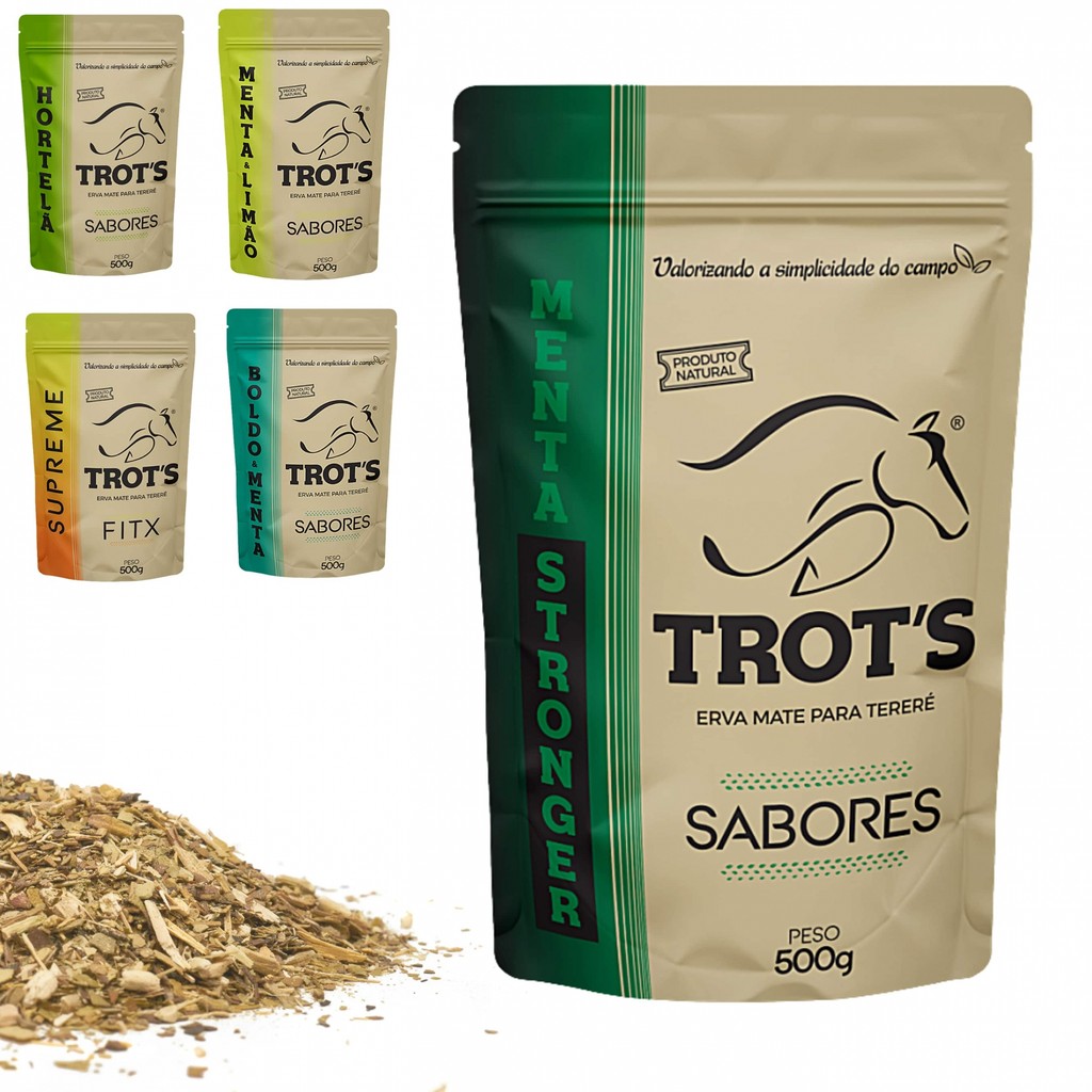 Erva mate para tereré trot's - sabores 500gr em Oferta na Shopee