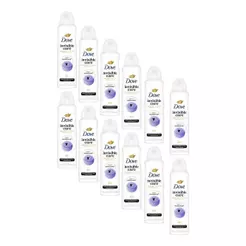 Kit 12 Desodorantes Dove Antitranspirante Aerossol Invisible Care 150ml