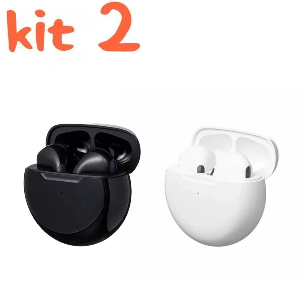 Fones de ouvido Air Pro 6 TWS Bluetooth sem fio Fones de ouvido esportivos KIT 2 yihan