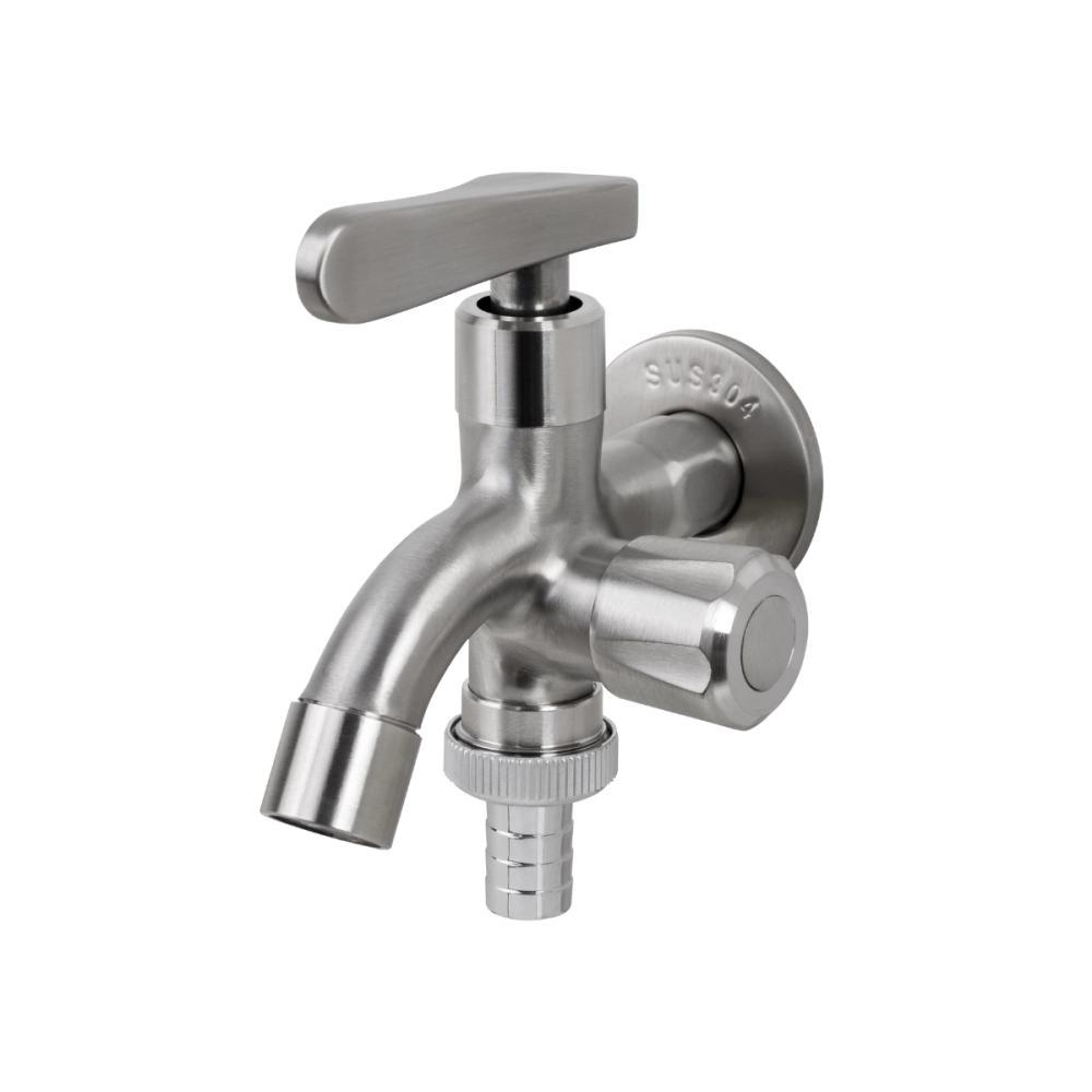 Torneira para area externa de parede Guariba Pingoo - Prata em Oferta na Shopee