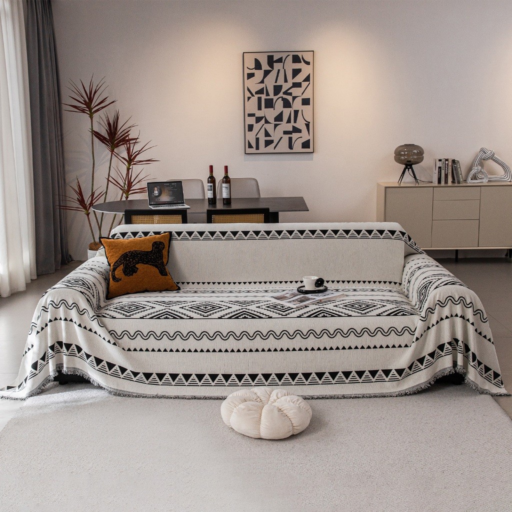 Capa de Sofá Chenille Boho — Estilo Boêmio, para Todas as Estações, Proteção e Decoração para Sala em Oferta na Shopee