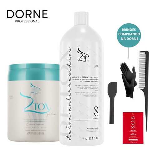 Zap Cosméticos Ztox Zero Sem Formol 950g + Shampoo 1 Litro