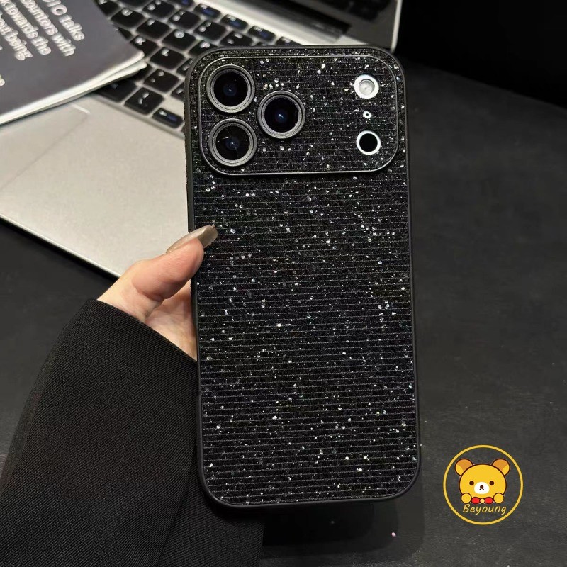 Capa De Telefone Preta Com Glitter De Luxo Para Xiaomi Poco F8 F7 F6 F5 F4 F3 Pro Ultra X7 X6 X5 X4 X3 NFC GT M6 M4 M3 I em Oferta na Shopee
