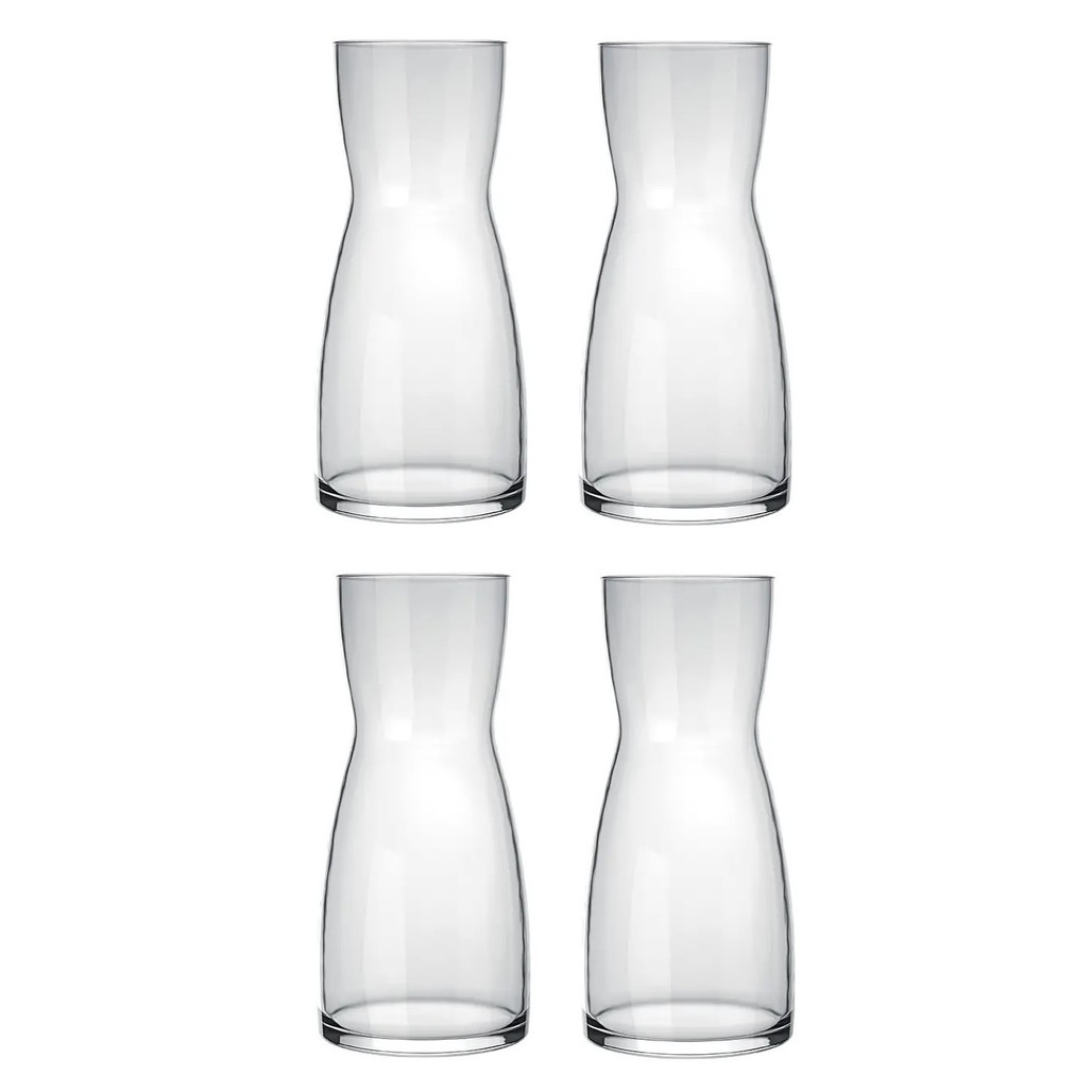 Jogo 4 Jarras Decanter Vinho Suco Água Moringa Nadir 500ml