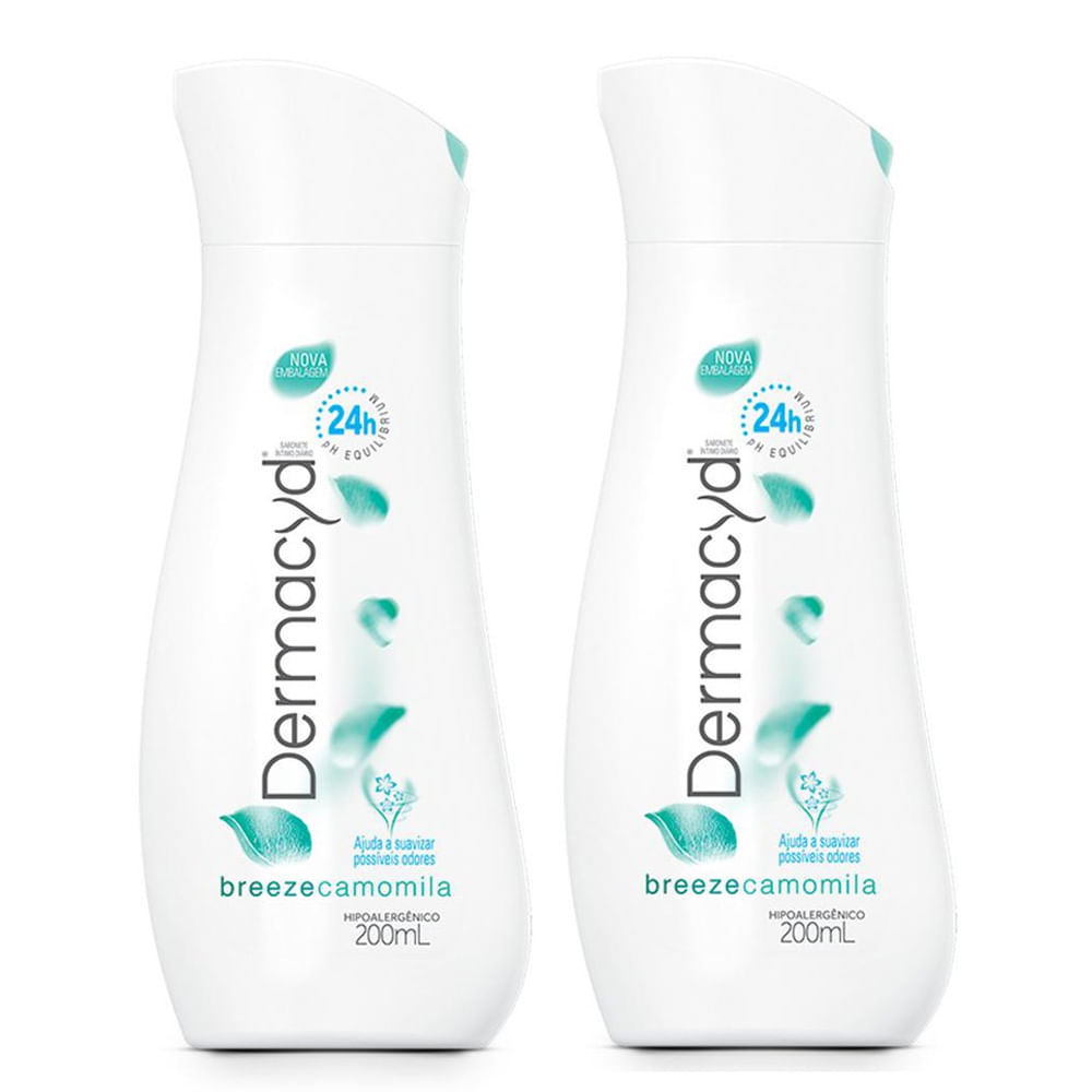 Kit 2 Sabonete Líquido Íntimo Dermacyd Breeze 200ml em Oferta na Shopee